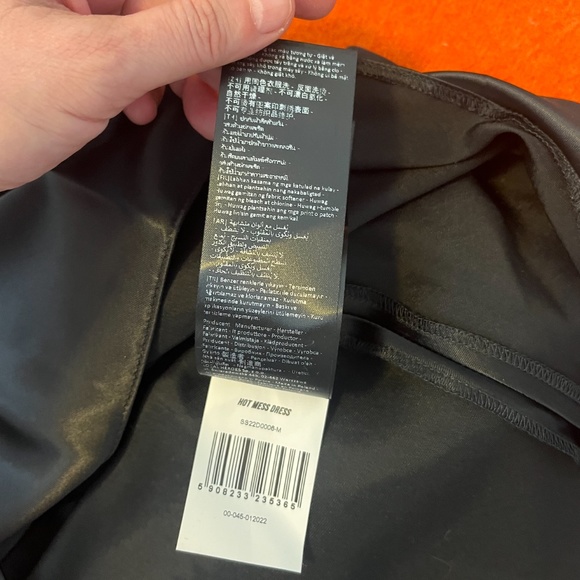 Local Heroes black and purple satin stripe party mini slip dress NWT - Picture 15 of 16